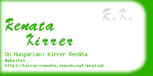 renata kirrer business card